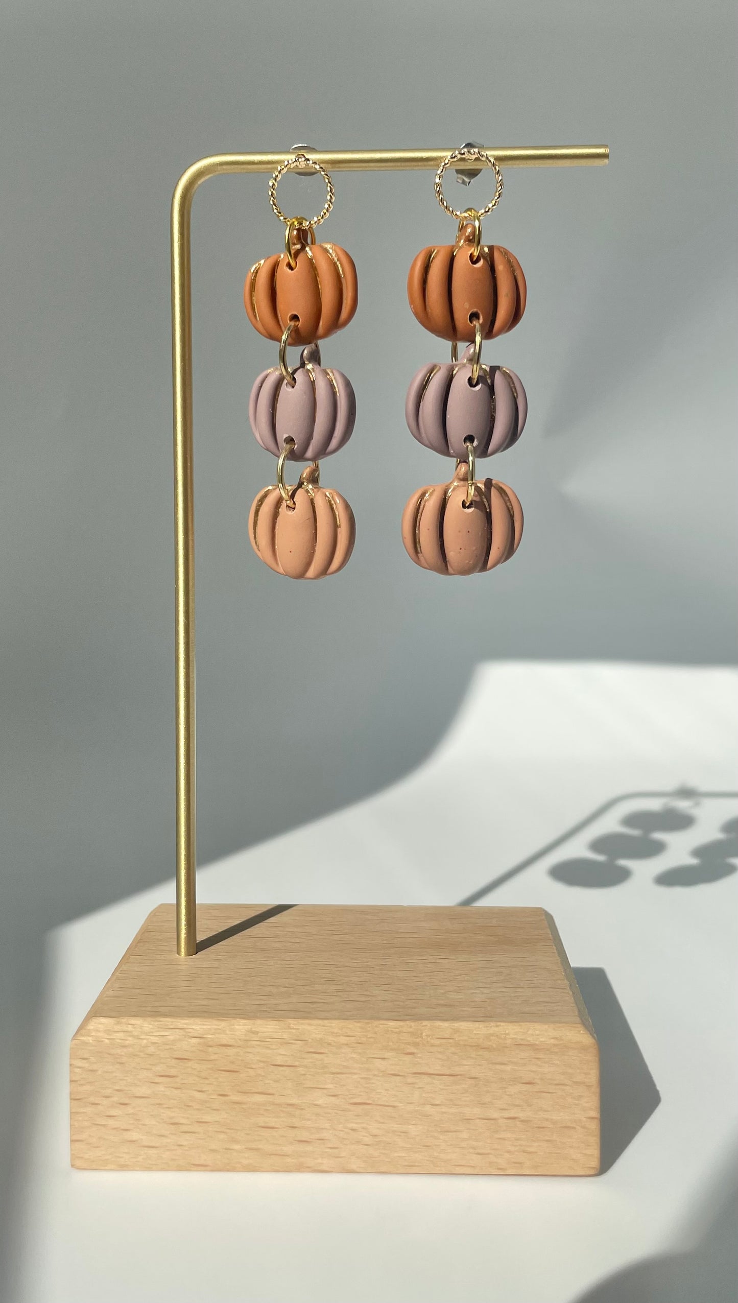Gold Detail Pumpkin Dangles