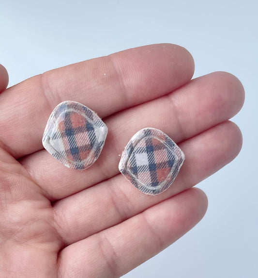 Plaid Eye Studs