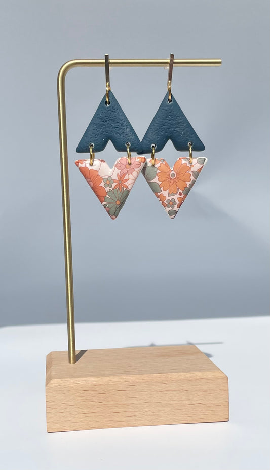 Floral Triangle Dangles