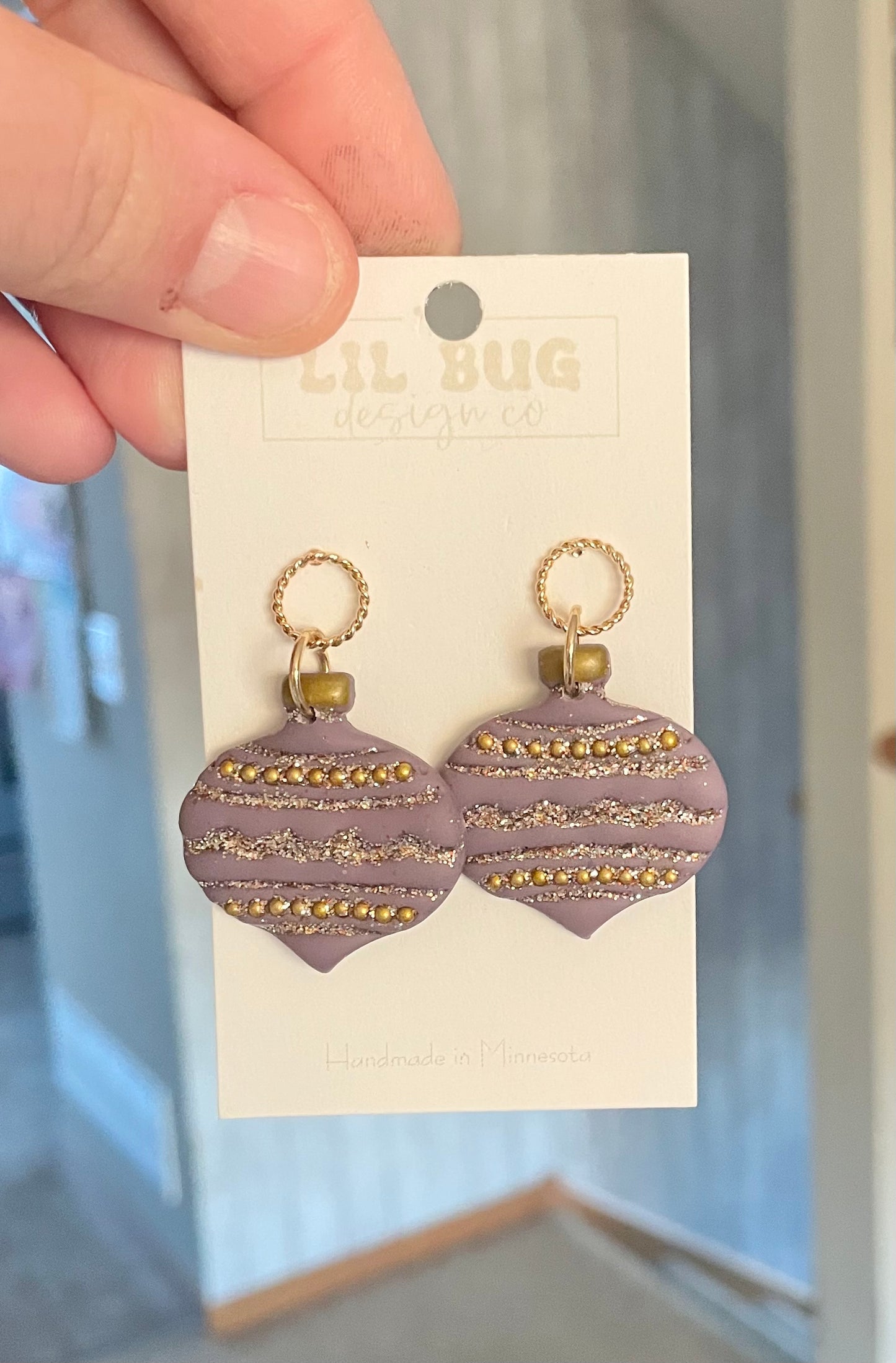 Purple Shimmer Ornaments