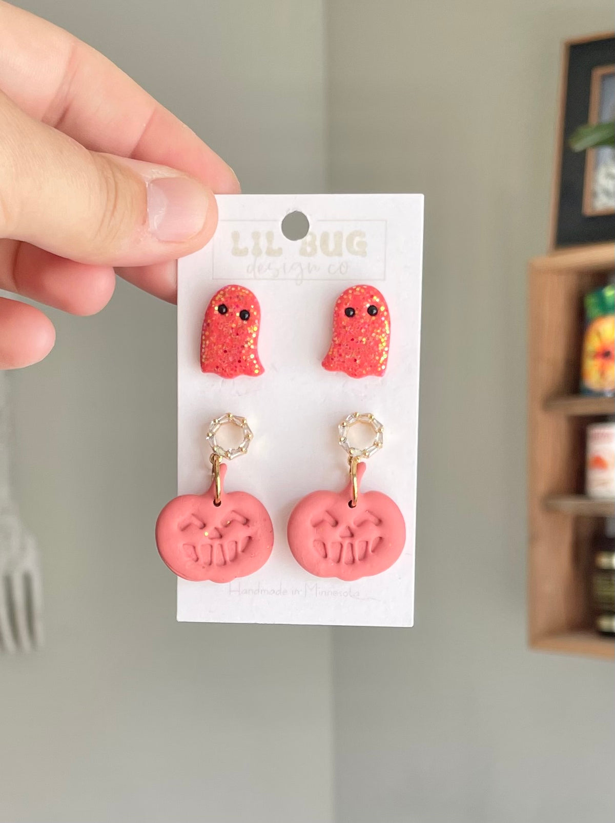 Glitter Ghosts/Jack-O-Lantern 2-pack