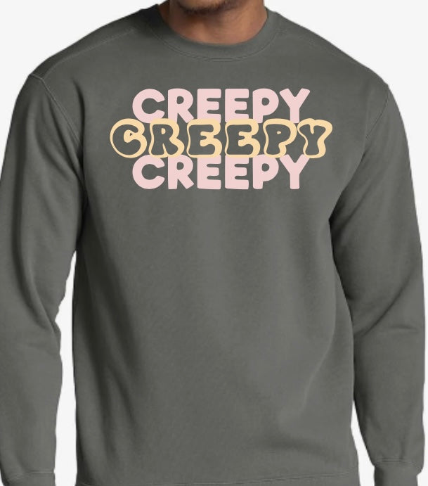 "Creepy" Adult Crew Neck Sweater