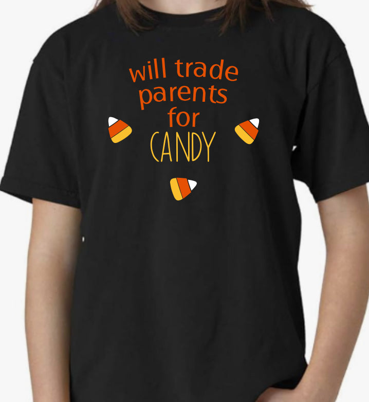 "Will Trade Parents" Short Sleeve Kids Tee