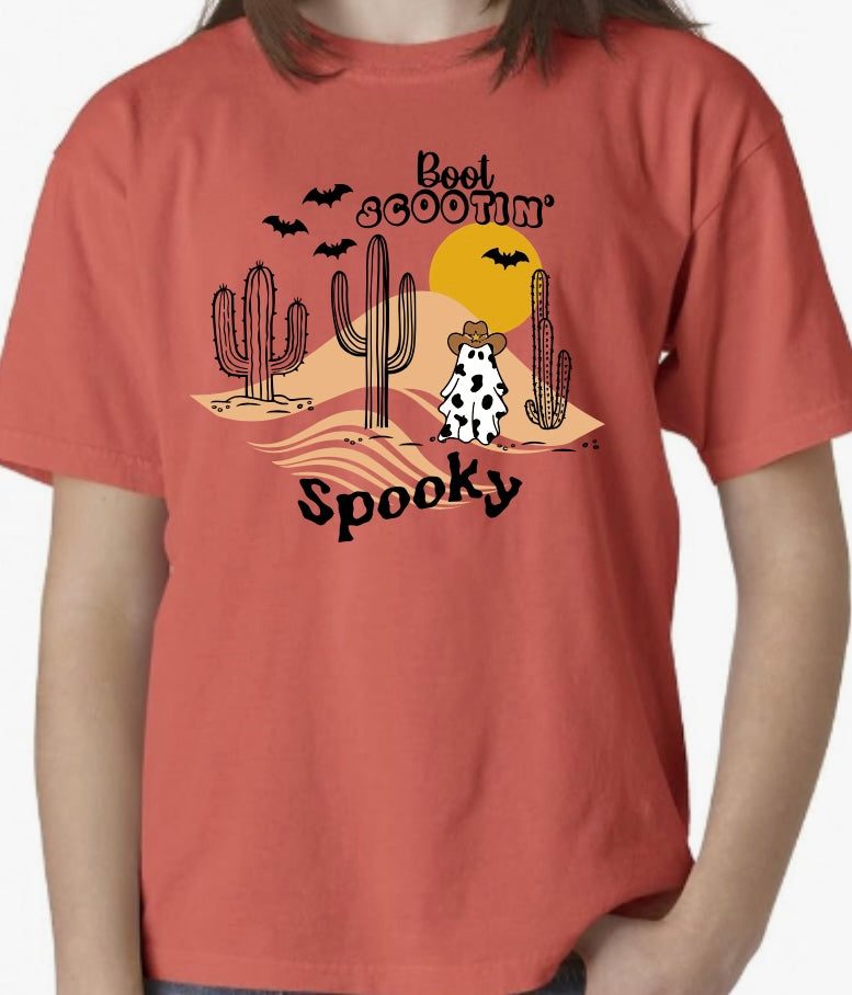 "Boot Scootin' Spooky" Short Sleeve Kids Tee