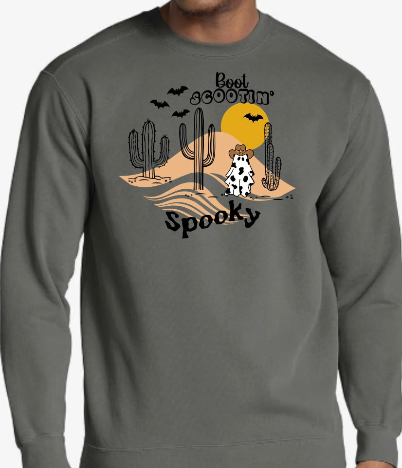 "Boot Scootin' Spooky" Adult Crew Neck Sweater