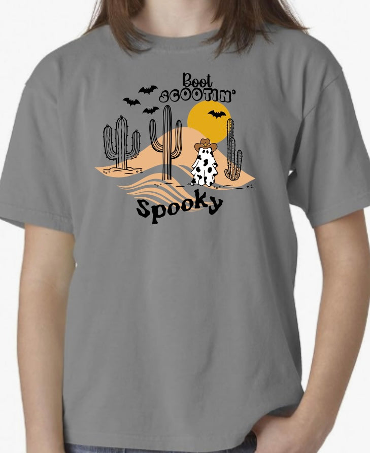 "Boot Scootin' Spooky" Short Sleeve Kids Tee