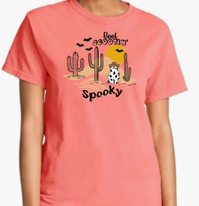 "Boot Scootin' Spooky" Short Sleeve Adult Tee