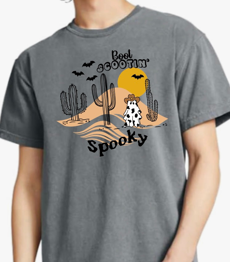 "Boot Scootin' Spooky" Short Sleeve Adult Tee