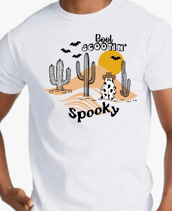 "Boot Scootin' Spooky" Short Sleeve Adult Tee