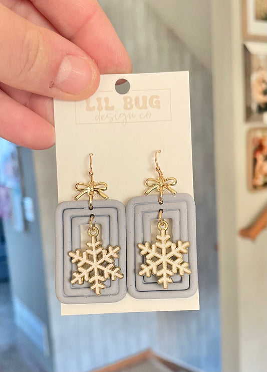 Blue Snowflake Detail Dangles