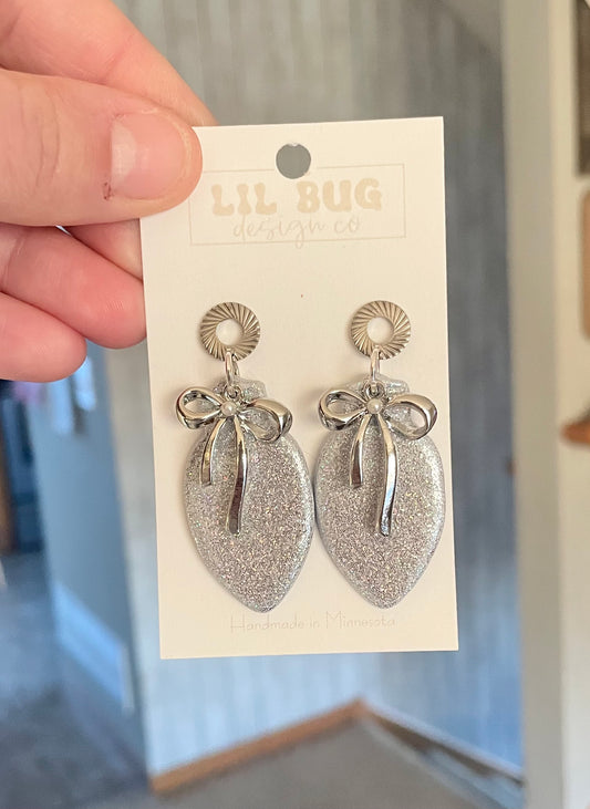 Silver Shimmer Ornaments