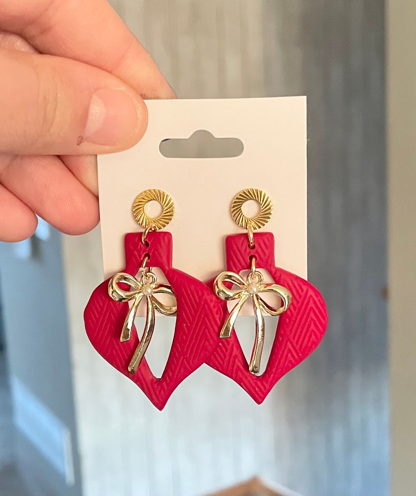 Red Textured Ornaments