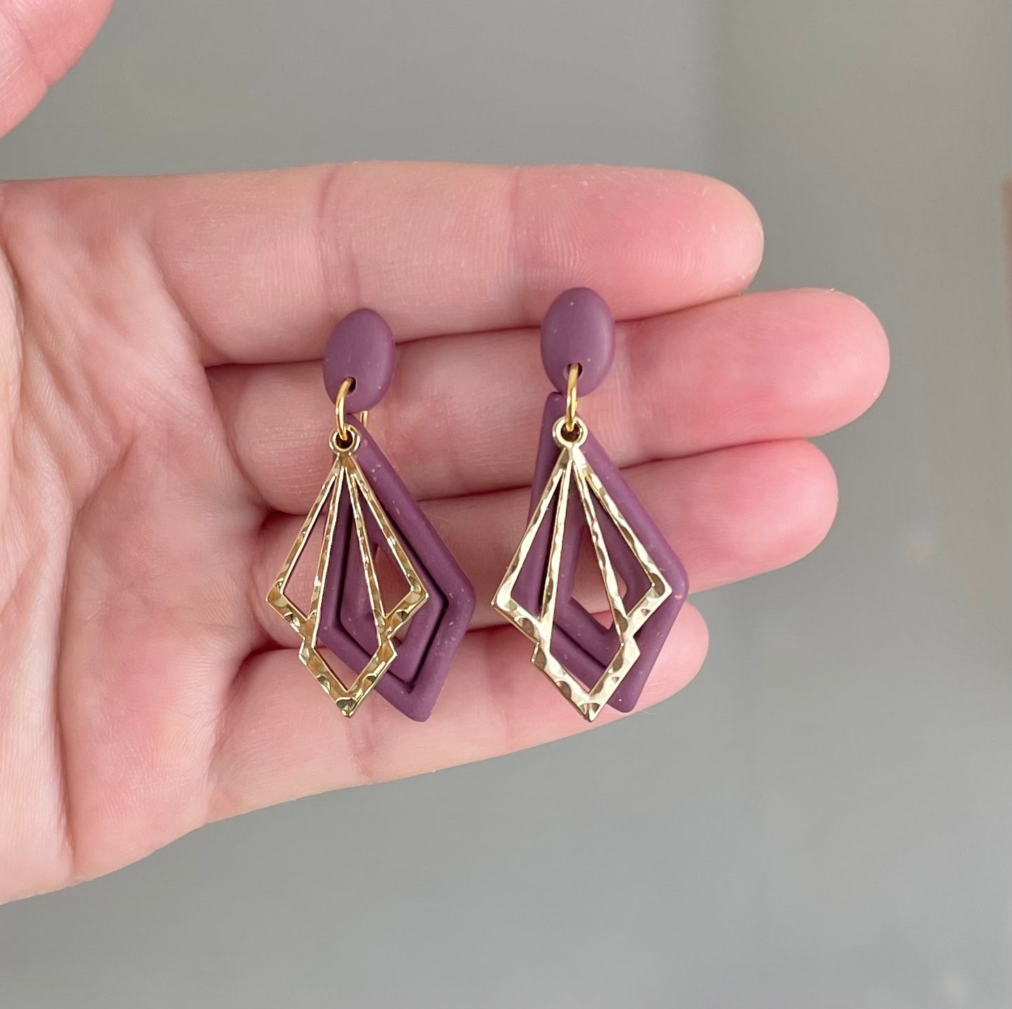Gold & Purple Dangles