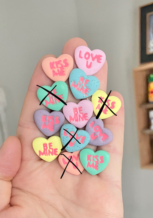 Conversation Heart Studs