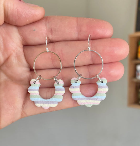 Scalloped Pastel Dangles