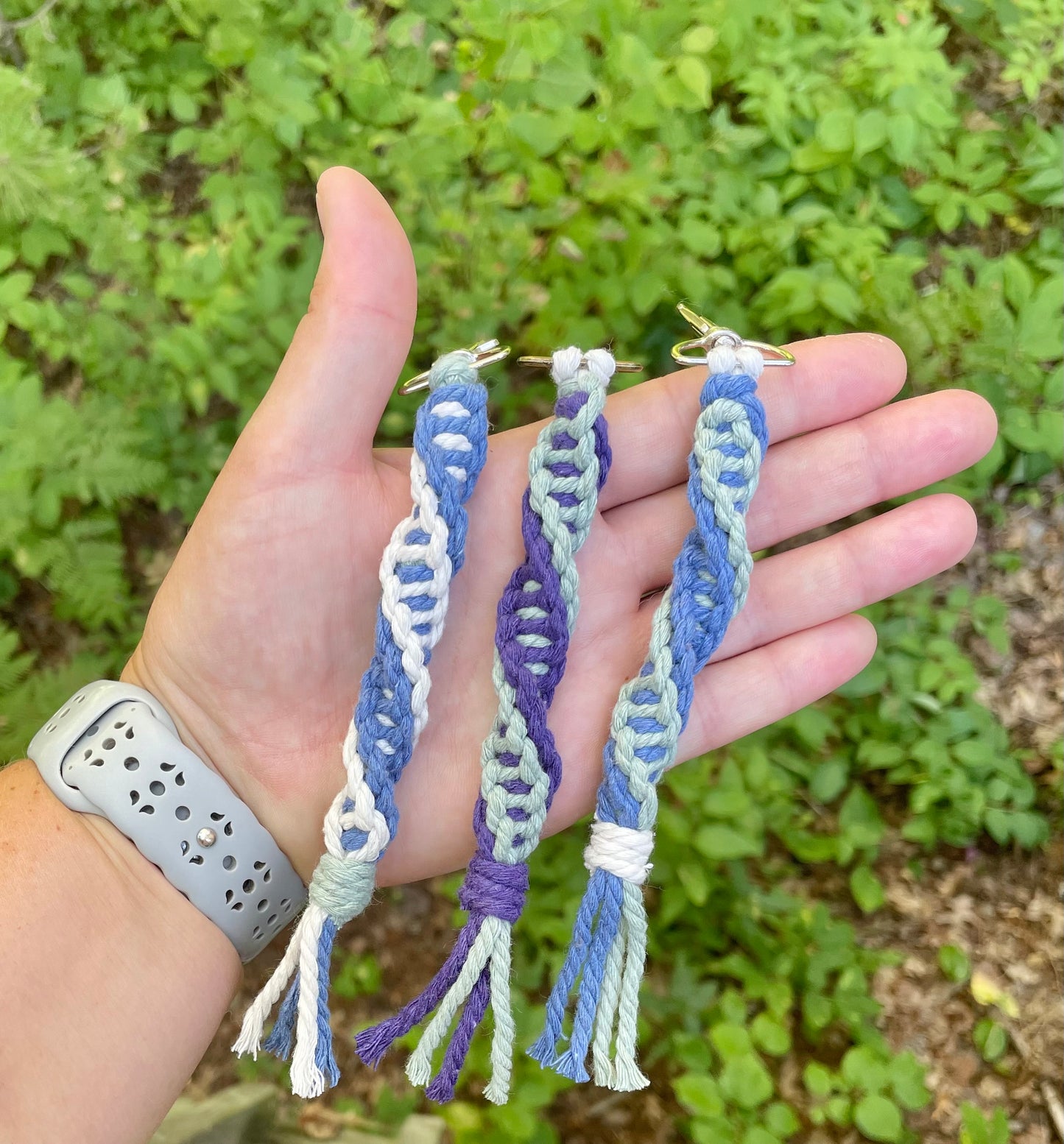 Two-Tone Spiral Keychain