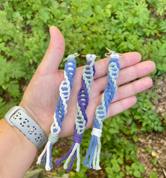 Two-Tone Spiral Keychain