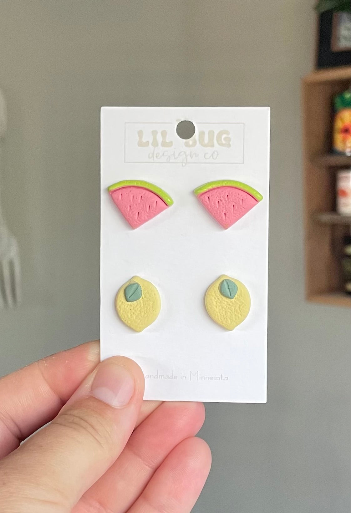 Watermelon/Lemon stud