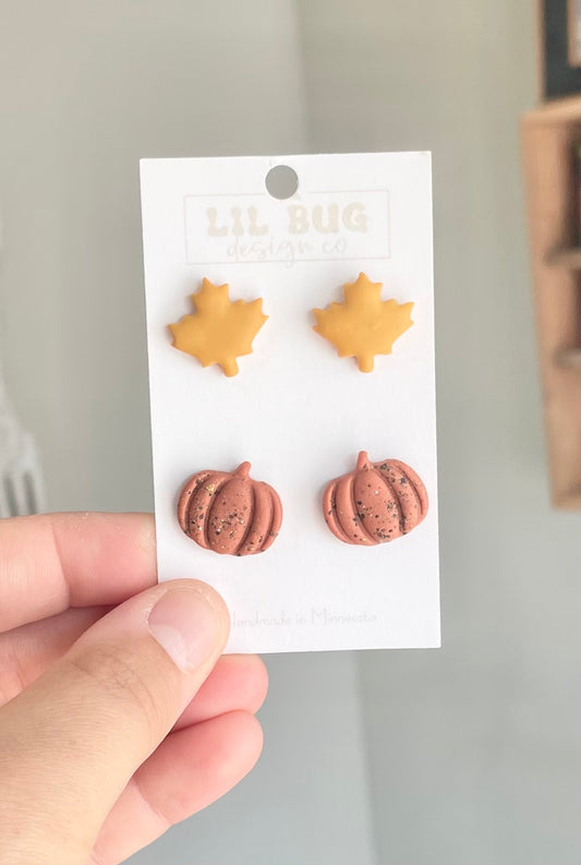 Leaf/Speckled Pumpkin 2-pack
