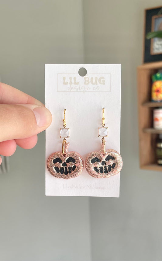 Glitter Jack-O-Lanterns