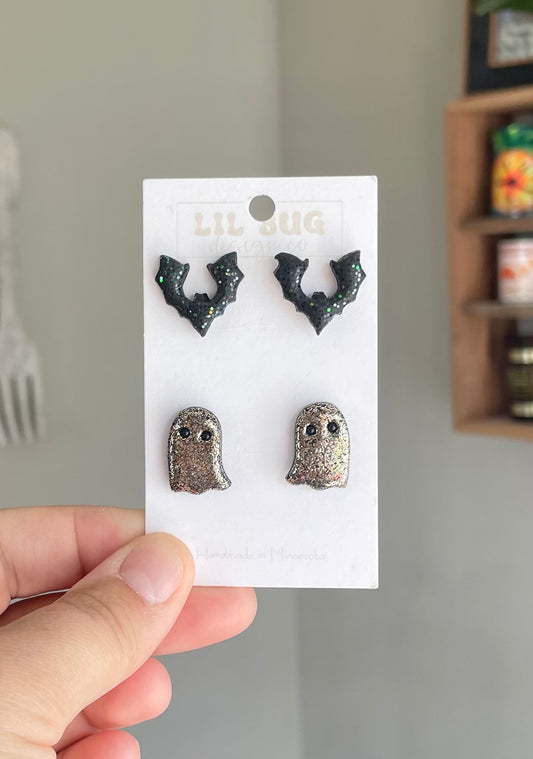 Glitter Bat/Glitter Ghost 2-pack